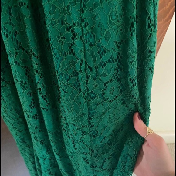 Green lace prom dress - Picture 8 of 9